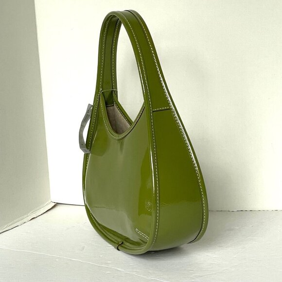 Coach Ergo Bag Crinkle Patent Shoulder Bag Coachtopia Leather Olive CQ003 Green - Picture 5 of 11